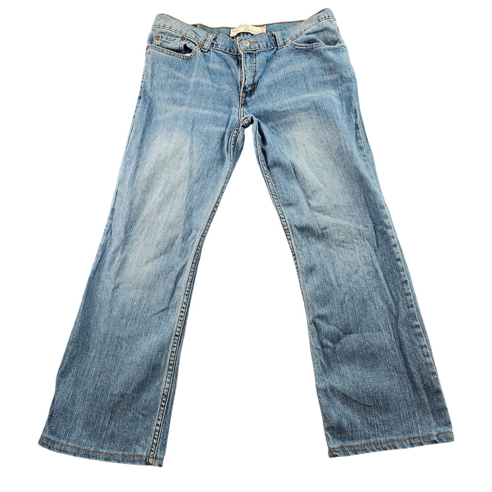 Levi's 518 Superlow Bootcut Jeans Women's Blue Denim Red Tab Streetwear Grunge